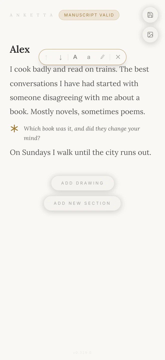 The question under the paragraph you are in