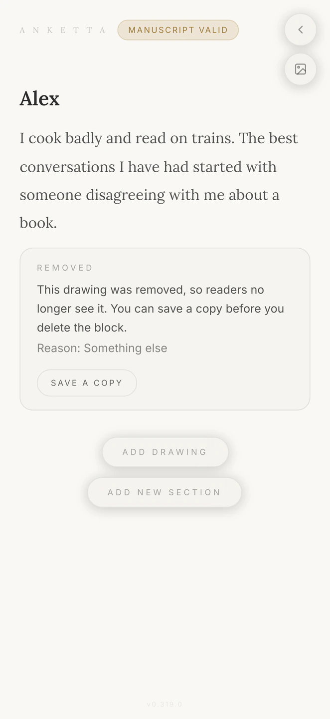 When a drawing is taken down, you are told