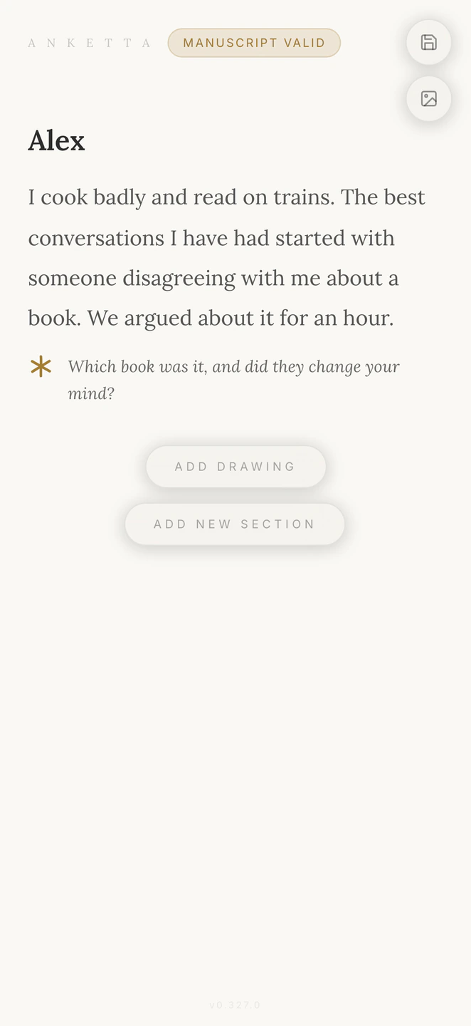 A line that asks one question