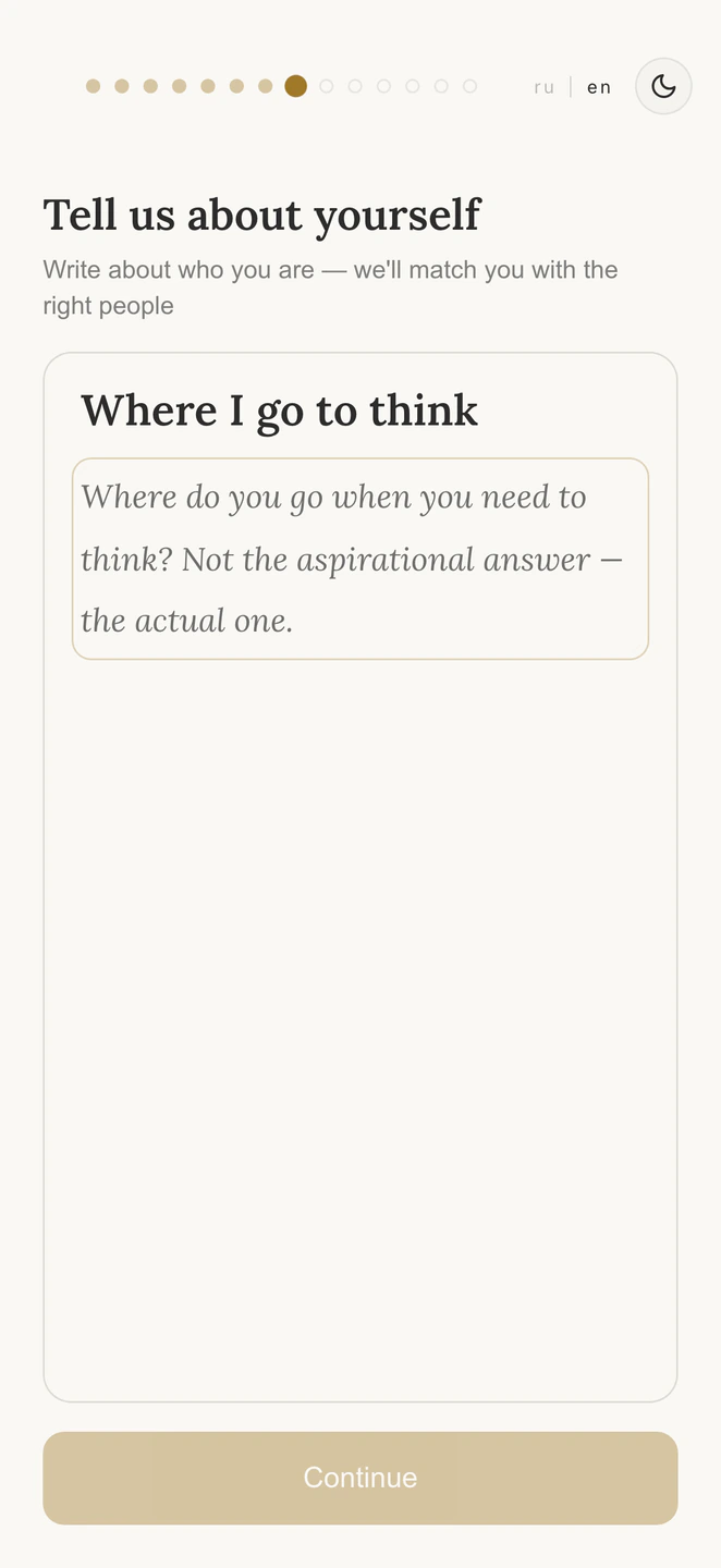 One tap picks your question