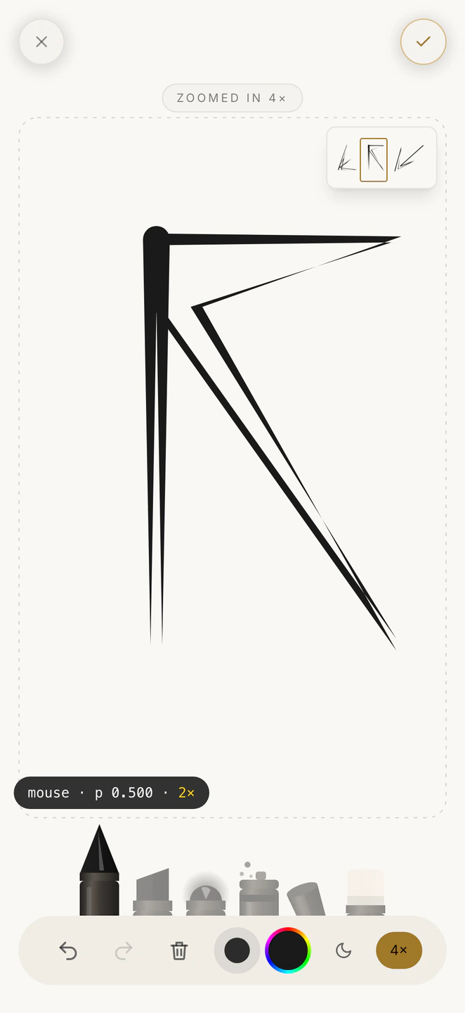 A map of the drawing while you zoom